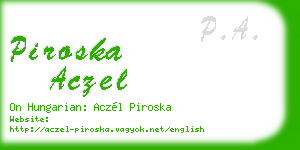 piroska aczel business card